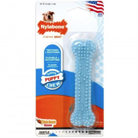 Nylabone Puppy Chew Dental Bone Chew Toy - Blue - 3.75" Chew - (For Puppies up to 15 lbs)