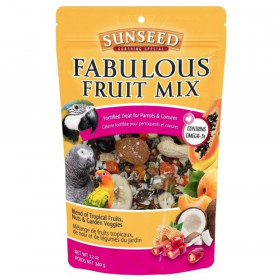 Sunseed Fabulous Fruit Mix Fortified Treat for Parrots and Conures - 12 oz