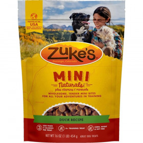 Zuke's Mini Naturals Moist Dog Treats - Delicious Duck Recipe - 1 lb