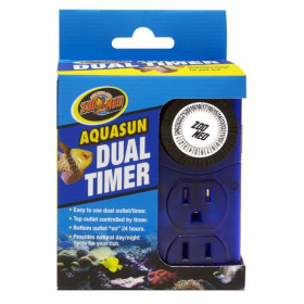 Zoo Med Aquatic AquaSun Dual Timer - Day & Night - 2 Outlet Day & Night Timer
