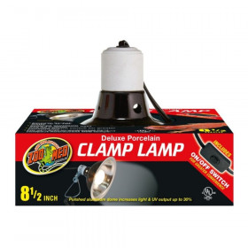 Zoo Med Delux Porcelain Clamp Lamp - Black - 150 Watts (8.5" Diameter)