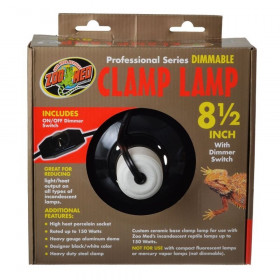 Zoo Med Professional Series Dimmable Clamp Lamp - Black - 8.5" Diameter