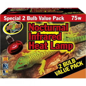 Zoo Med Nocturnal Infrared Heat Lamp - 75 watt - 2 count