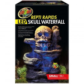 Zoo Med Repti Rapids LED Skull Waterfall - Small - (7.5"L x 5.25"W x 11.25"H)