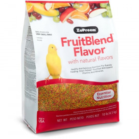 ZuPreem FriutBlend withNatural Fruit Flavors Pellet Bird Food for Very Small Birds (Canary and Finch) - 10 lbs