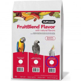 ZuPreem FriutBlend with Natural Fruit Flavors Pellet Bird Food for Medium Birds (Cockatiel and Lovebird) - 35 lbs