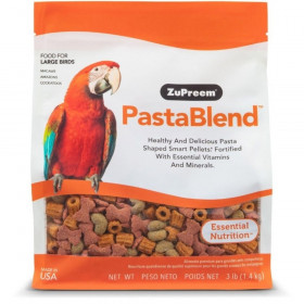 ZuPreem PastaBlend Pellet Bird Food for Larg Birds (Macaw and Cockatoo) - 3 lbs