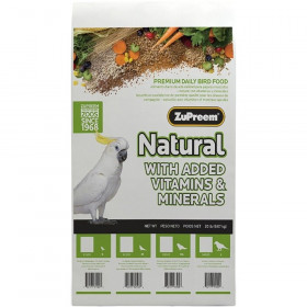 ZuPreem Natural Blend Bird Food - Cockatiel - Medium (20 lbs)
