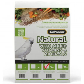 ZuPreem Natural Blend Bird Food - Parrot & Conure - 20 lbs