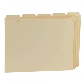 Essentials Manila File Folders, Letter Size, 1/5 Cut, 100 Per Box