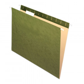 Pendaflex Essentials Hanging File Folders, 1/5 Cut Tab, Box of 25