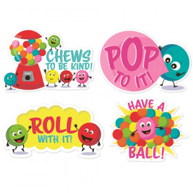 Jumbo Scented Stickers, Bubblegum, Pack of 12