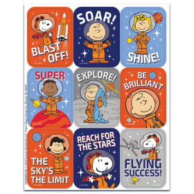 Peanuts NASA Giant Stickers, Pack of 36