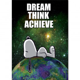 Peanuts NASA Dream Think Achieve Poster, 13" x 19"