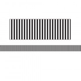 Simply Sassy - Black and White Stripe Deco Trim - Extra Wide Die Cut