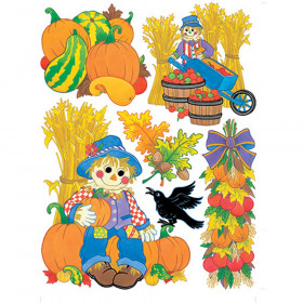 Window Cling Harvest Scarecrows