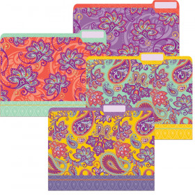 Positively Paisley File Folders, Pack of 4