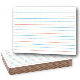 Two-Sided Dry Erase Board, Plain/Ruled, 9" x 12", Classpack of 12