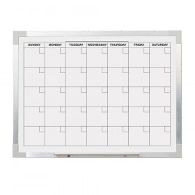 Dry Erase Magnetic Aluminum Framed Calendar, 18" x 24"