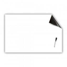Repositionable Whiteboard Stickable with Dry Erase Marker, 24" x 36"