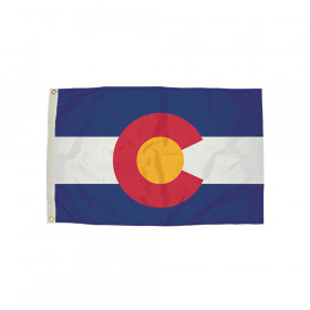 FlagZone Durawavez Nylon Outdoor Flag with Heading & Grommets, Colorado, 3' x 5'