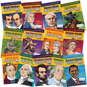 Presidents, Inventors & Explorers Biography FunBook, Set of 13