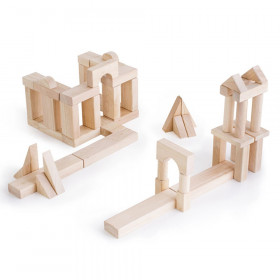 Unit Blocks, Set B, Wooden Building Block Set, 56 Pieces