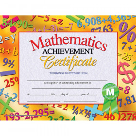 Mathematics Achievement Certificate, 30/pkg