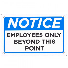 Employees Only Sign 18 x 12""