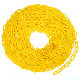 Yellow Plastic Safety Chain, 100 feet