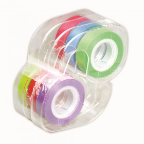 Removable Highlighter Tape, Assorted Colors, Pack of 6