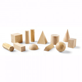 Wooden Geometric Solids, 12/pkg