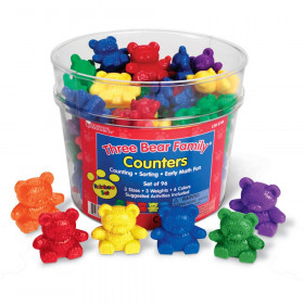 Three Bear Family Rainbow Counters, Set of 96