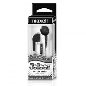 Jelleez Soft Earbuds with Mic, Black