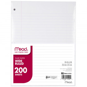 Mead Notebook Filler Paper, Wide Ruled, 200 ct