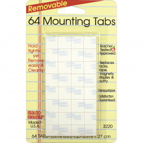 Magic Mounts Mounting Tabs, 1/2" x 1/2", Pack of 64