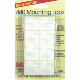 Removable Tabs, 1/2" x 1/2", Pack of 480