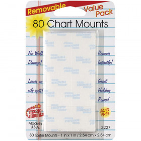 Removable Chart Tabs, 1" x 1", Pack of 80