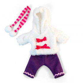 Doll Clothes, Fits 12-5/8" Dolls, Cold Weather White Fur Set