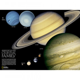 The Solar System: 2-Sided Map, Laminated, 24.25" x 18.25"