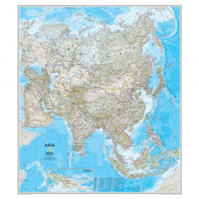 Asia Wall Map, 34" Width, 38" Length
