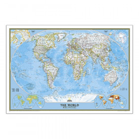 World Classic Map, Laminated, 43.5" x 30.5"