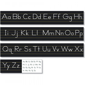 Black Traditional Manuscript Alphabet Line