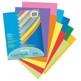 Colorful Card Stock, 10 Assorted Colors, 8-1/2" x 11", 100 Sheets