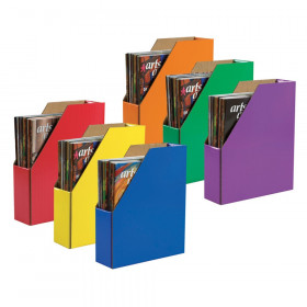Magazine Holders, 6 Assorted Colors, 12-3/8"H x 3-1/8"W x 10-1/4"D, 6 Holders