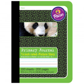 Primary Composition Book, Book Bound, D'Nealian/Zaner-Bloser, 5/8" x 5/16" x 5/16" Picture Story Ruled, 9-3/4" x 7-1/2", 100 Sheets