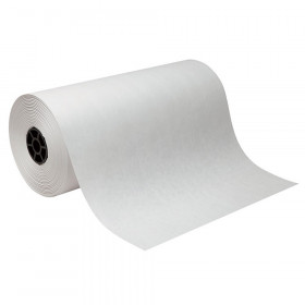 Lightweight Kraft Paper Roll, White, 18" x 1000', 1 Roll