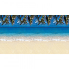Bulletin Board Art Paper, Tropical Beach, 48" x 12', 4 Rolls