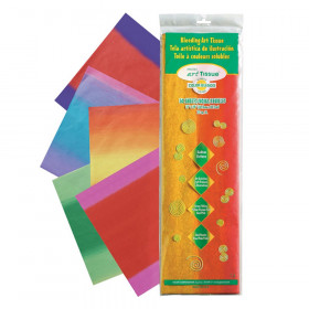 Deluxe Bleeding Art Tissue, 5 Color Blends Madras Pattern Assortment, 12" x 18", 50 Sheets