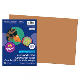 Construction Paper, Brown, 12" x 18", 50 Sheets